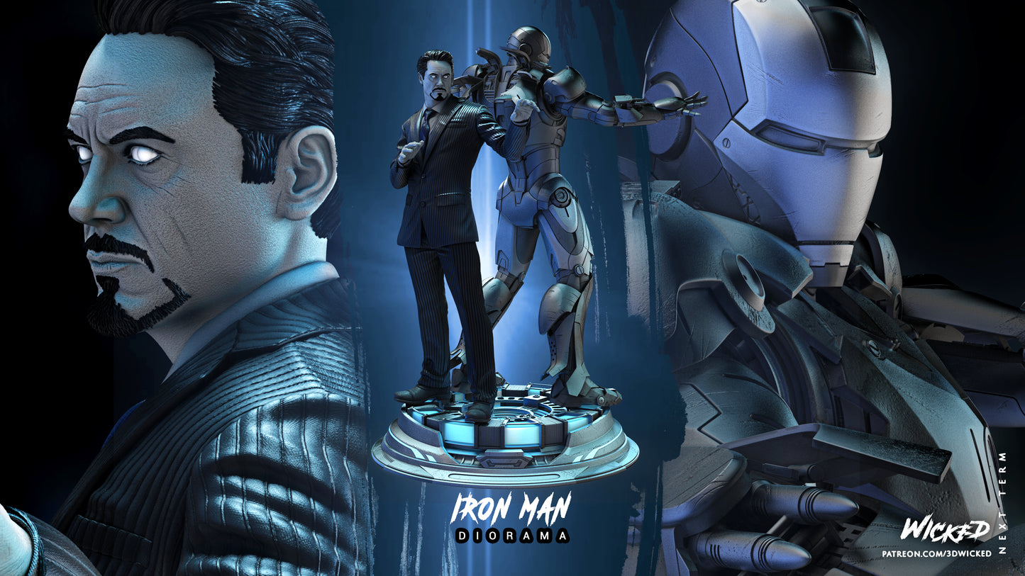 Tony Stark - Iron Man Diorama by Wicked3D FAN ART