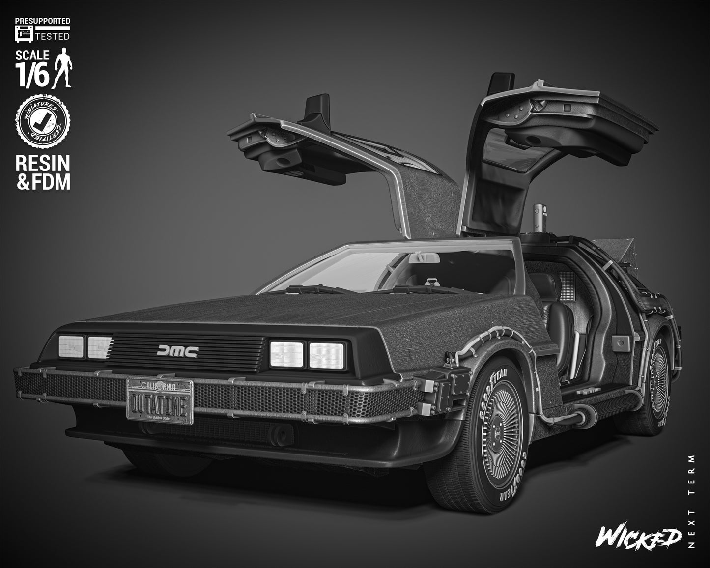 DeLorean - Back To The Future - by Wicked3D FAN ART