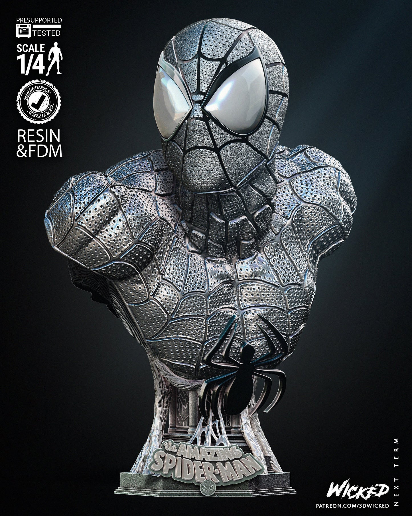 Spiderman - Bust by Wicked3D FAN ART