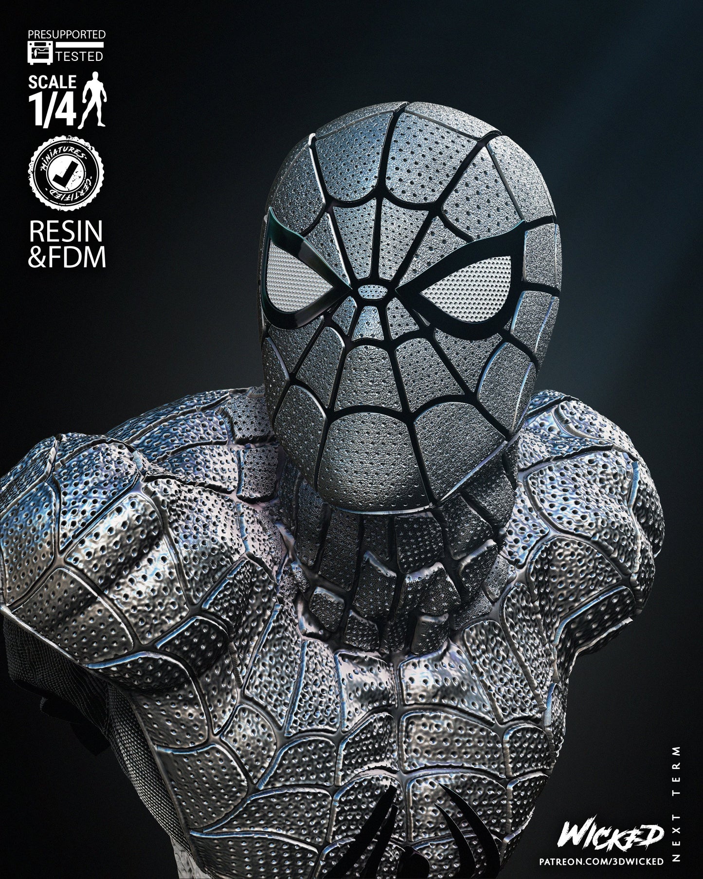 Spiderman - Bust by Wicked3D FAN ART