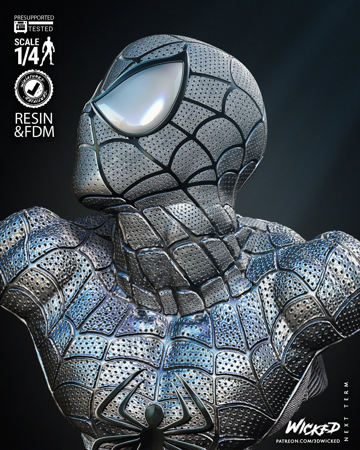 Spiderman - Bust by Wicked3D FAN ART