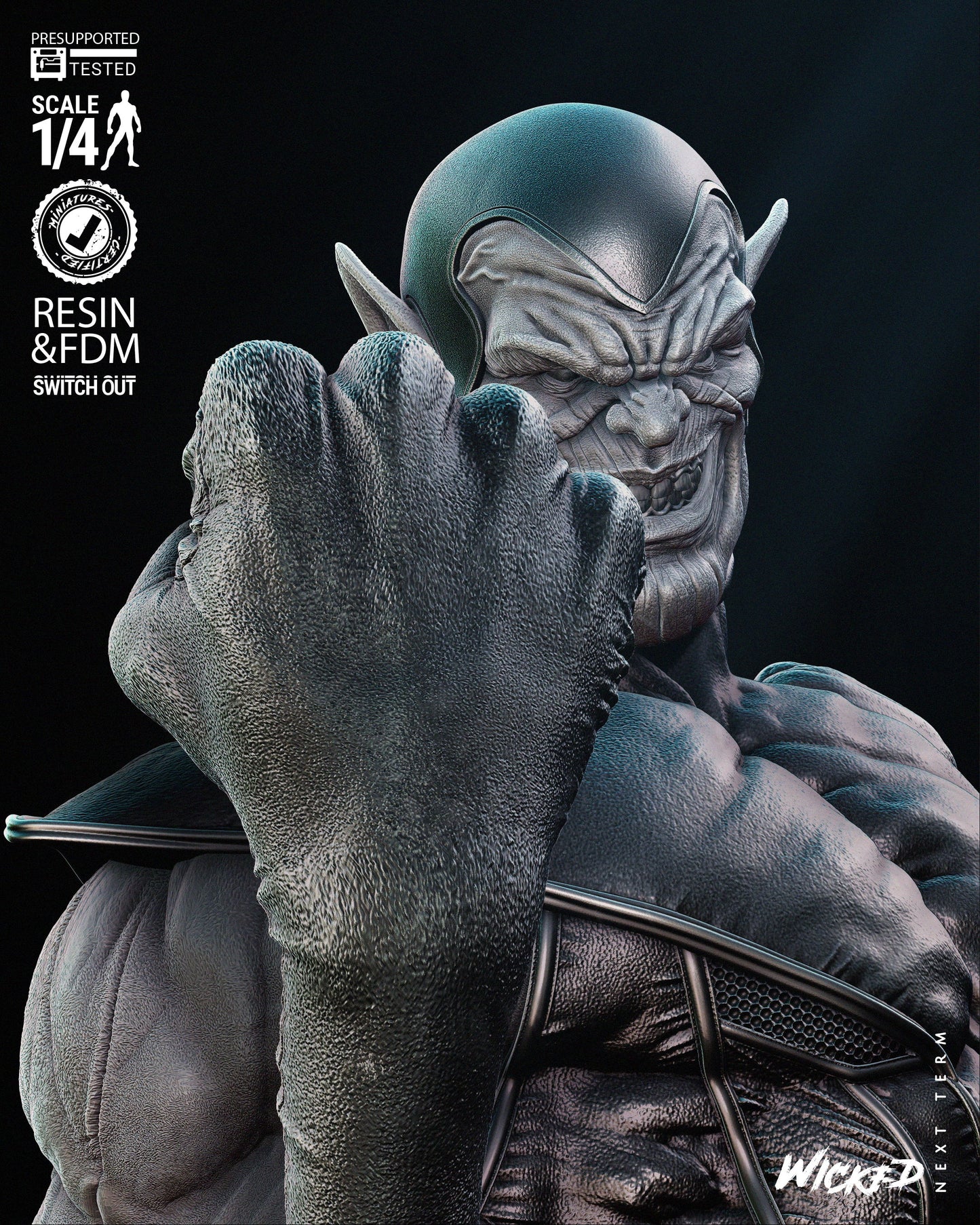 Super Skrull - Bust by Wicked3D FAN ART