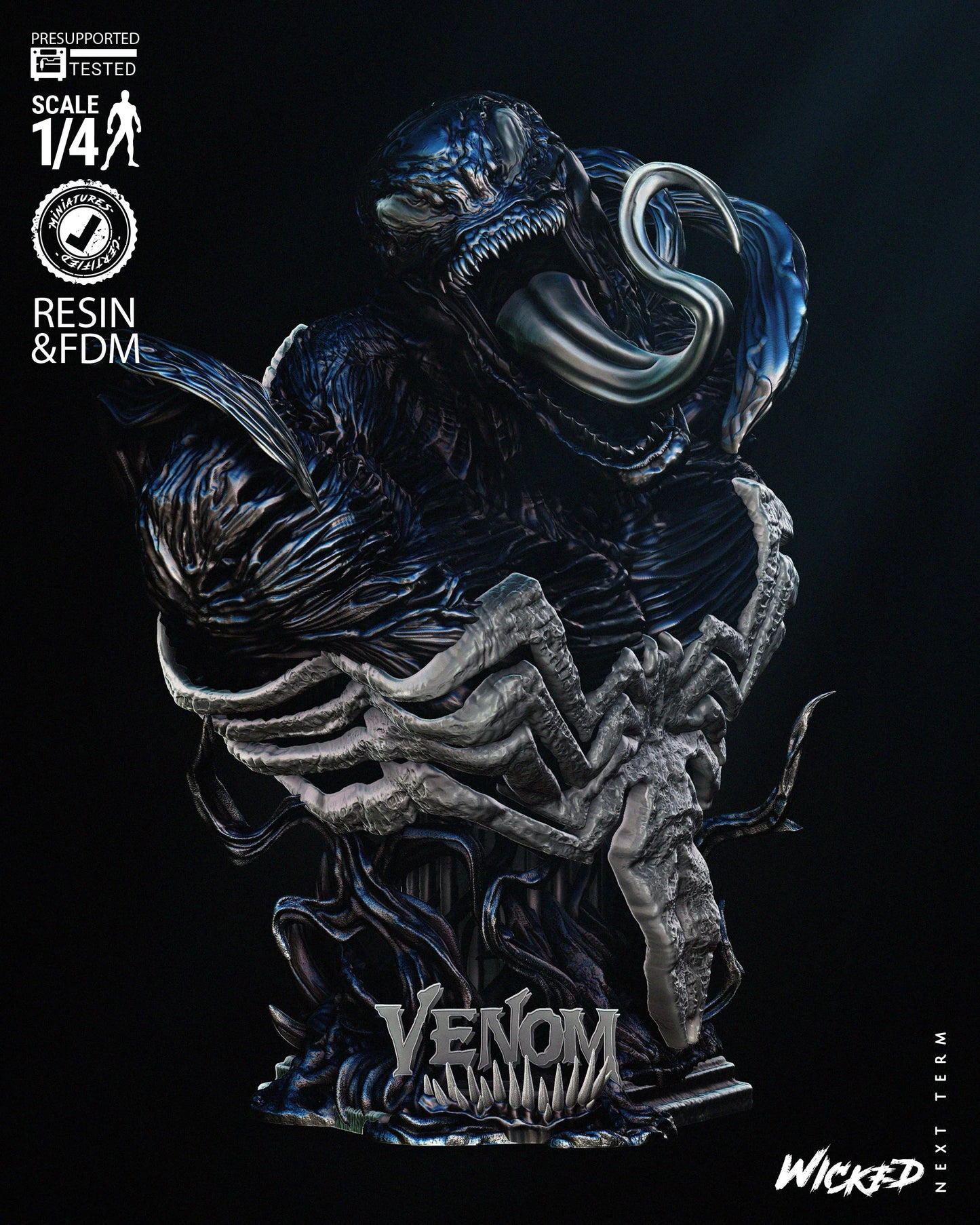 Venom - Bust by Wicked3D FAN ART