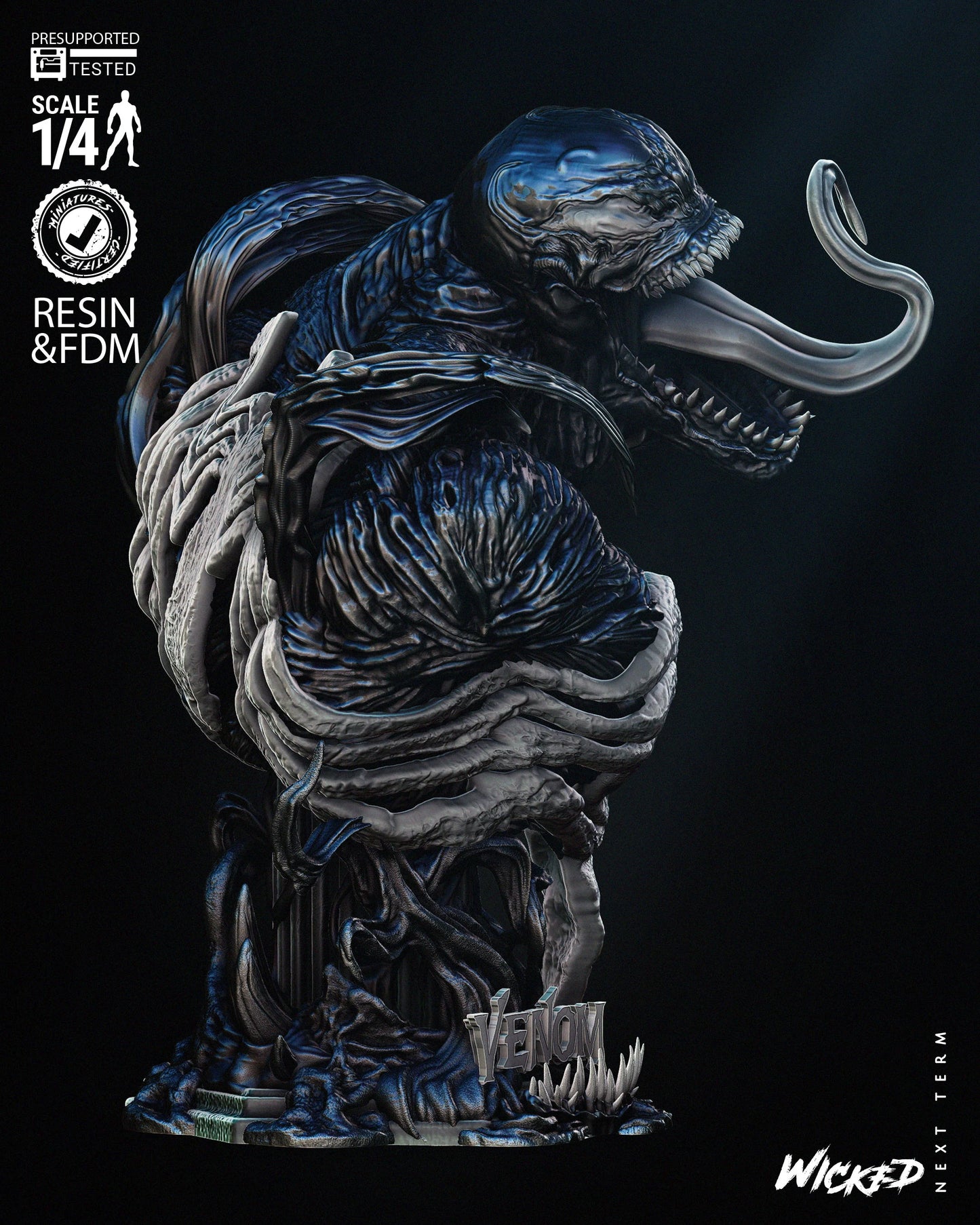 Venom - Bust by Wicked3D FAN ART