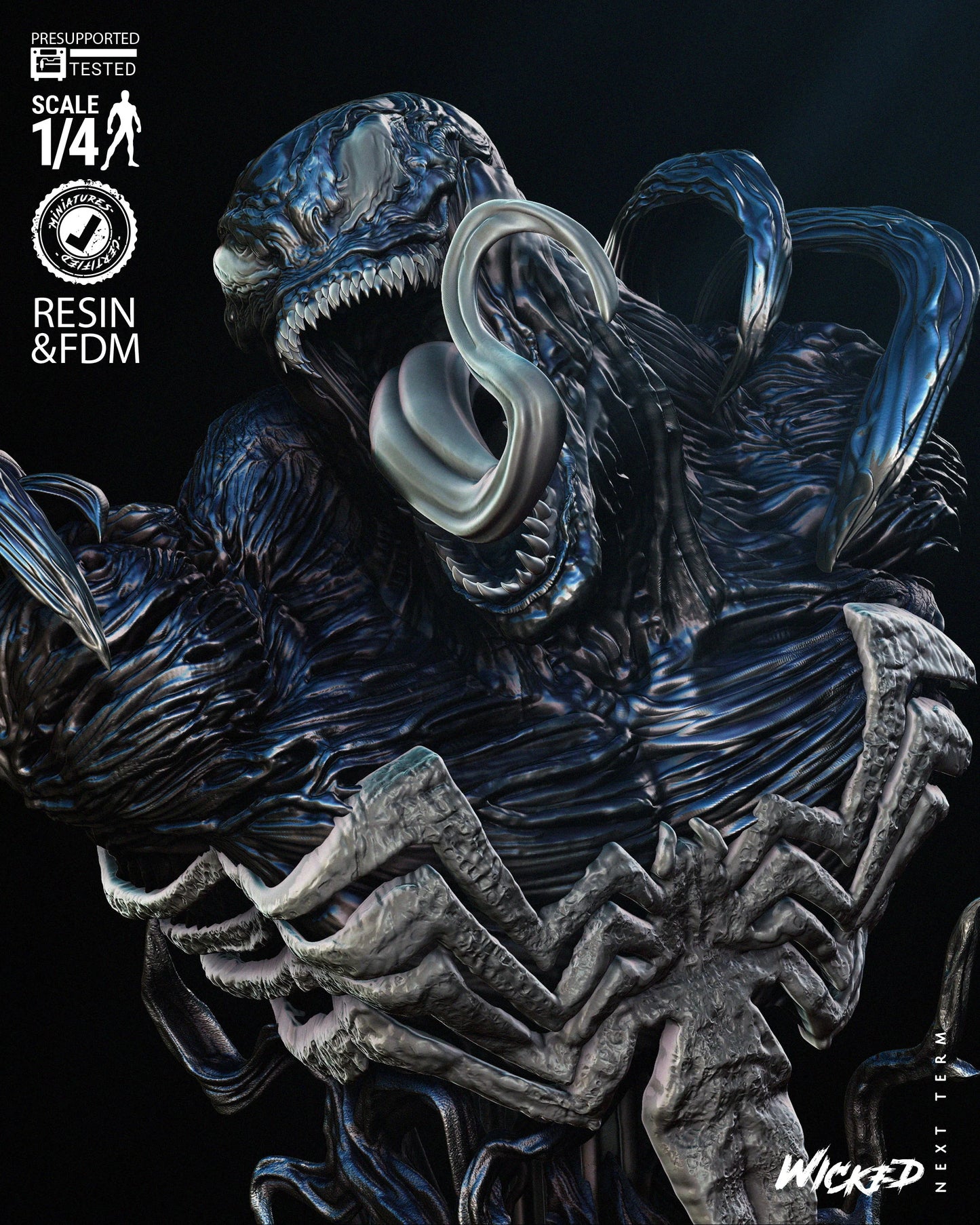 Venom - Bust by Wicked3D FAN ART