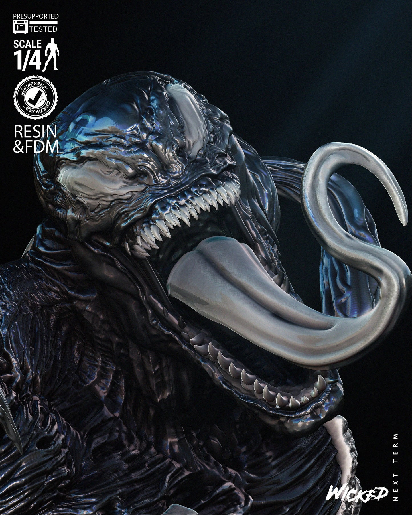 Venom - Bust by Wicked3D FAN ART