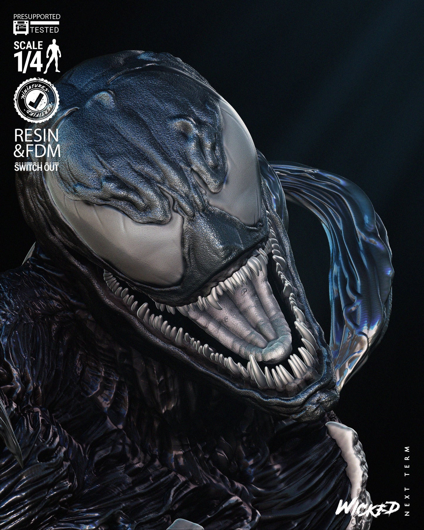 Venom - Bust by Wicked3D FAN ART