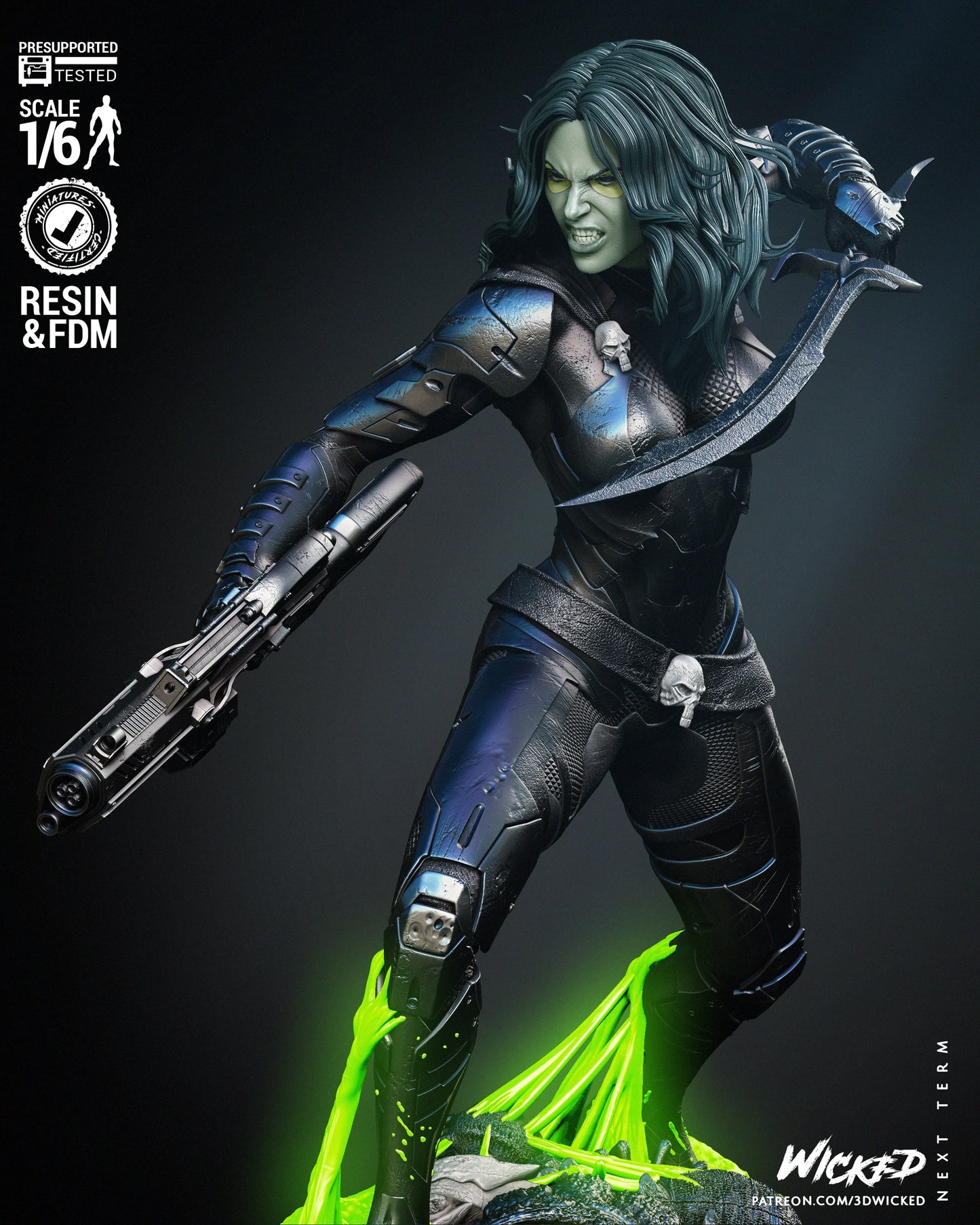 Gamora - Comic Version - Guardians of The Galaxy by Wicked3D FAN ART