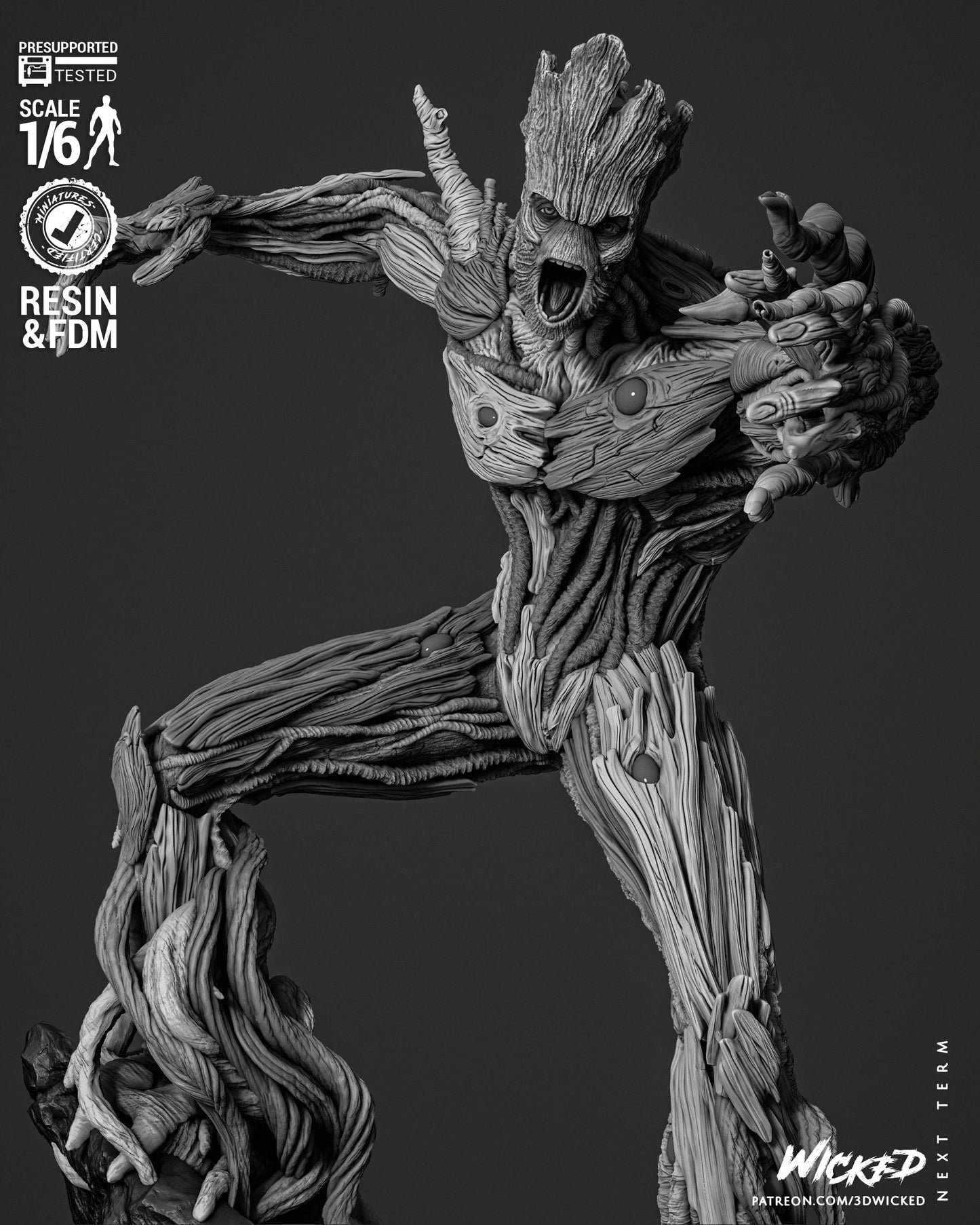 Groot Comic Version - Guardians Of The Galaxy by Wicked3D FAN ART