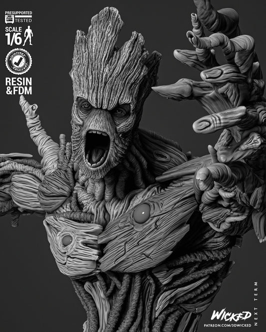 Groot Comic Version - Guardians Of The Galaxy by Wicked3D FAN ART