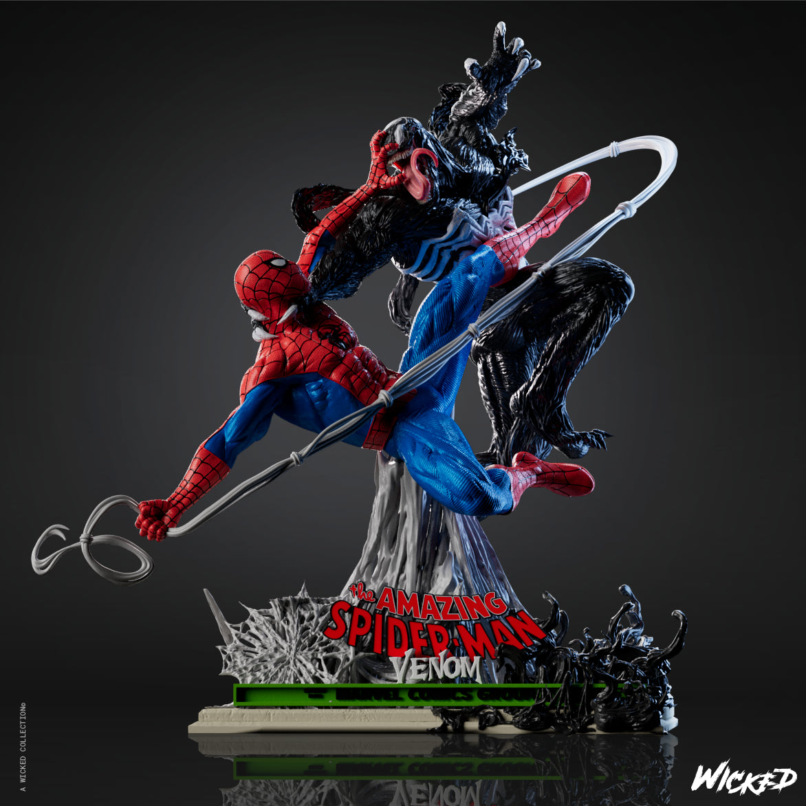 Venom vs Spiderman v2 Diorama by Wicked3D FAN ART