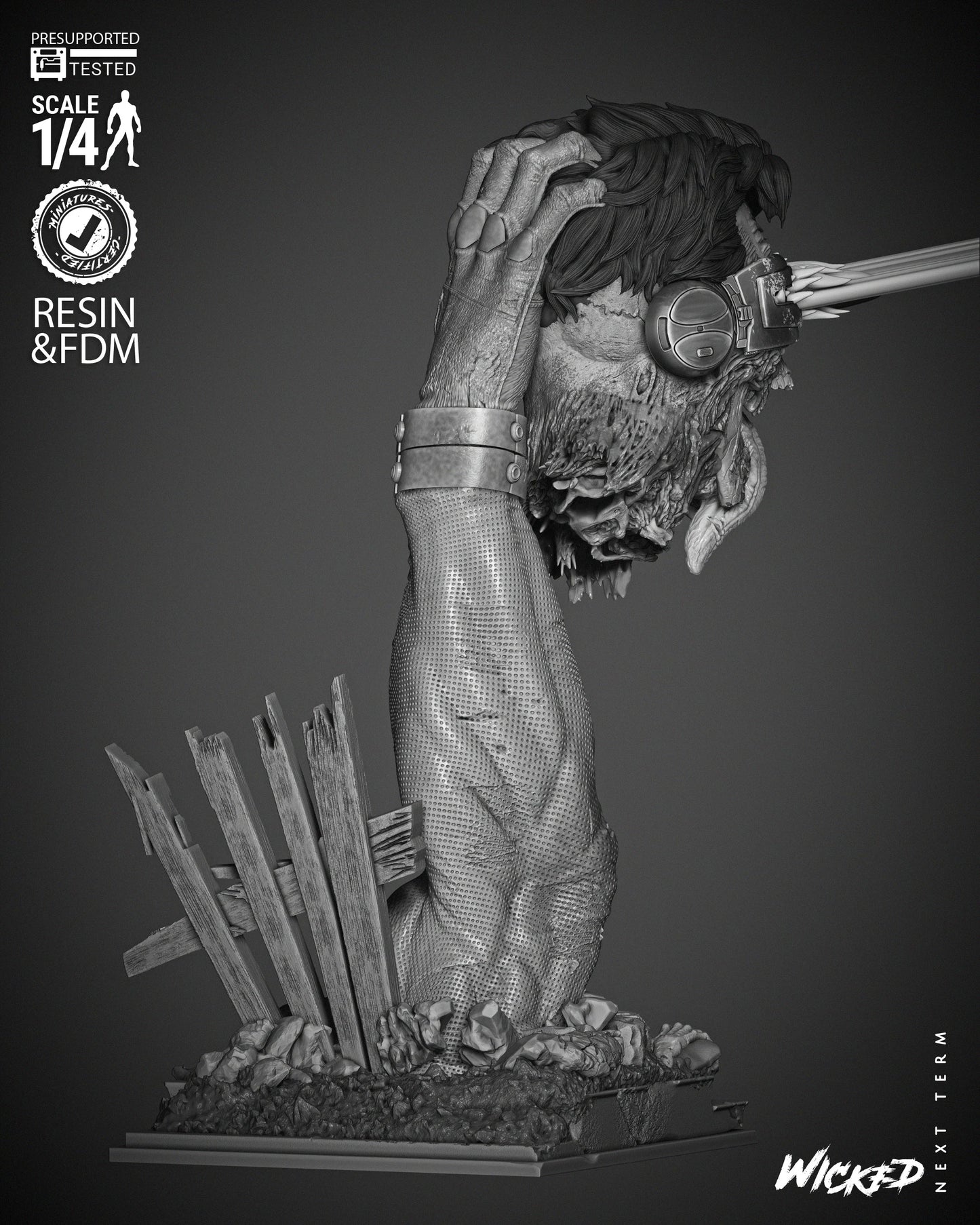 Cyclops Zombie - Bust by Wicked3D FAN ART