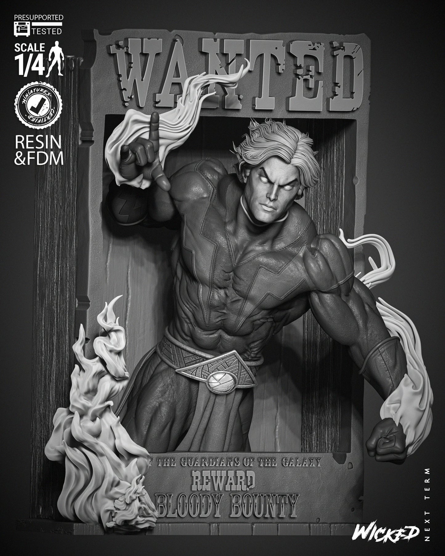 Adam Warlock - Guardians Of The Galaxy - 3D Poster by Wicked3D FAN ART