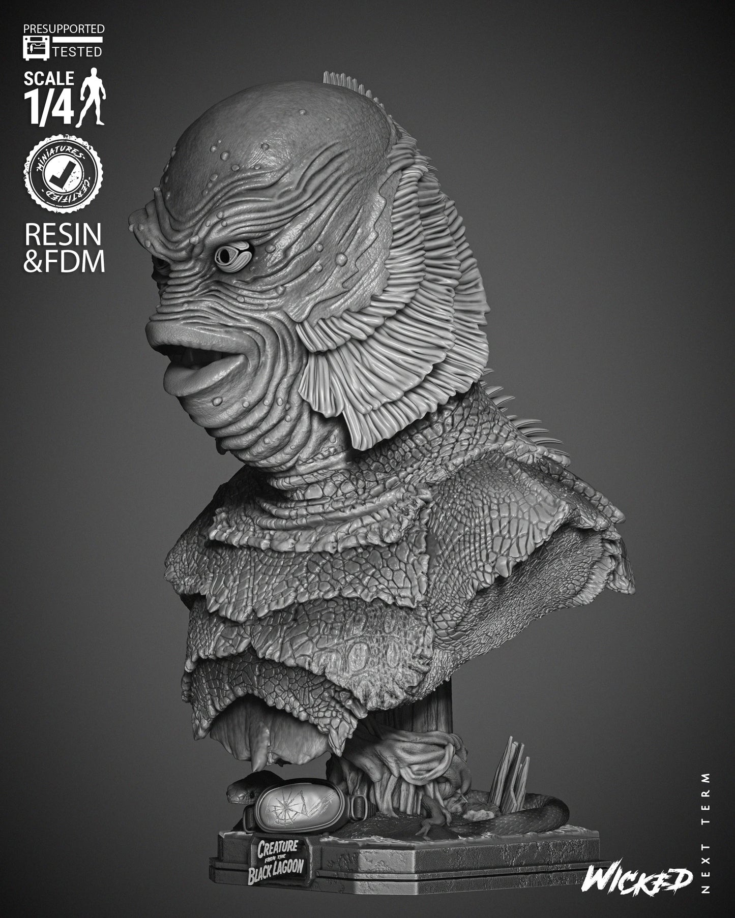 Creature Of The Black Lagoon Bust by Wicked3D FAN ART