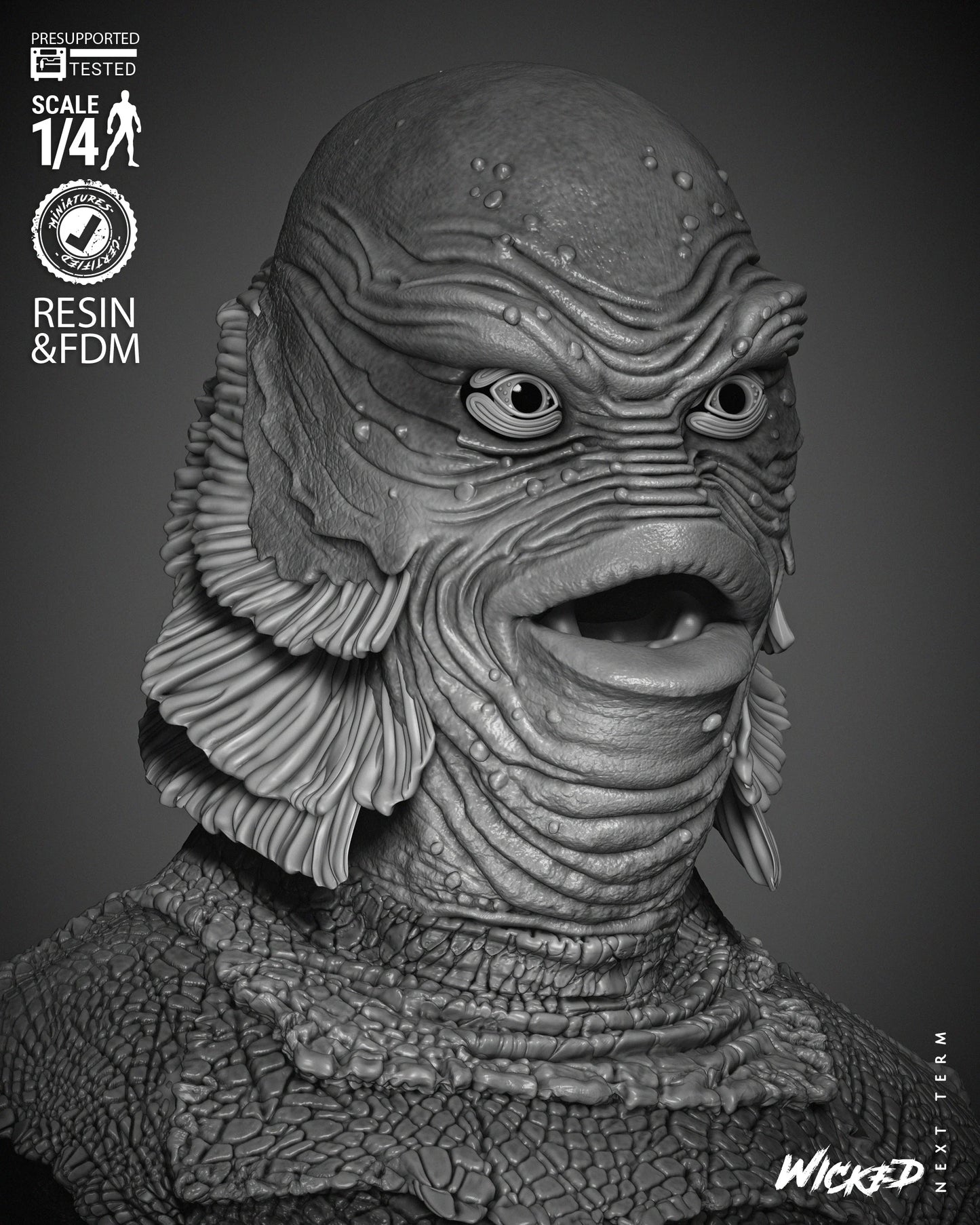 Creature Of The Black Lagoon Bust by Wicked3D FAN ART