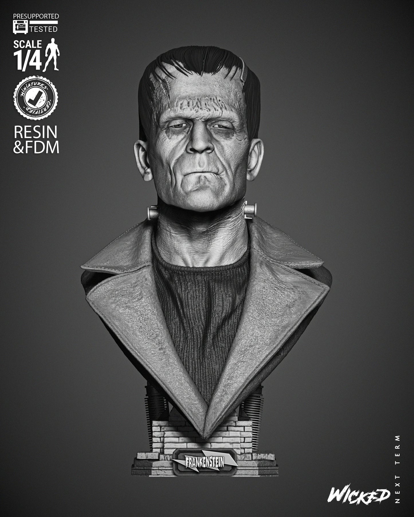 Frankenstein Bust by Wicked3D FAN ART