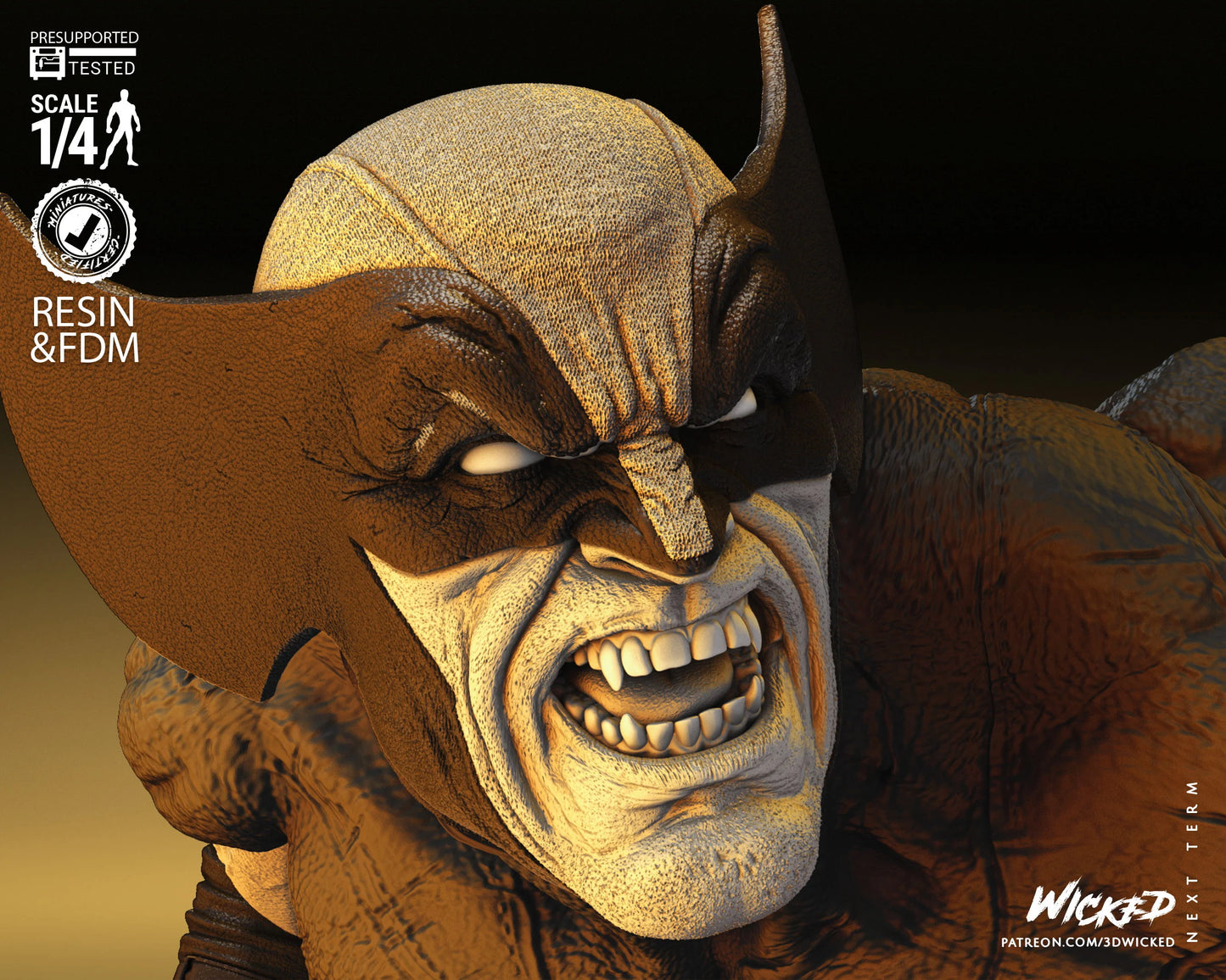 Wolverine - Bust by Wicked3D FAN ART