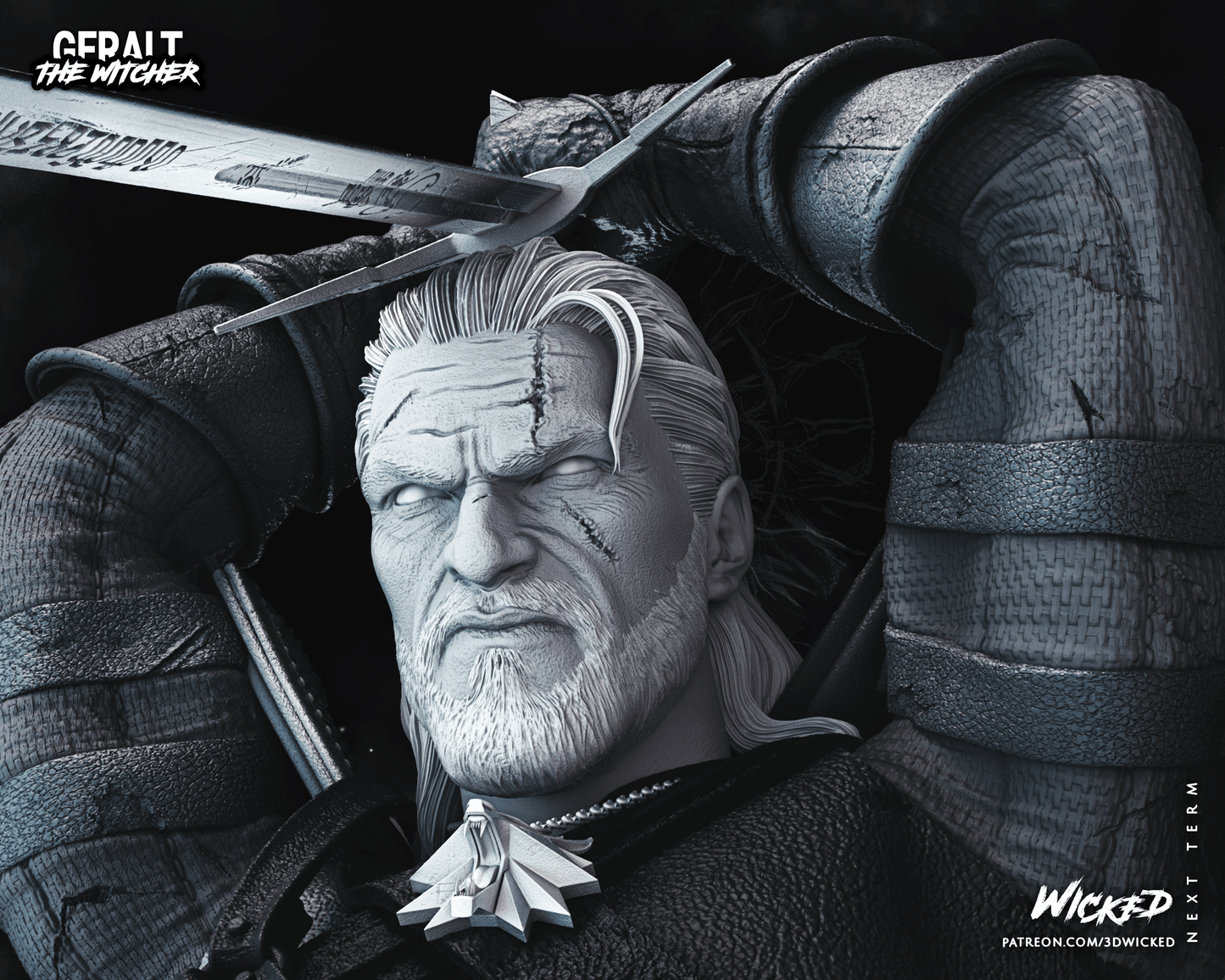 Geralt de Rivia - The Witcher by Wicked3D FAN ART