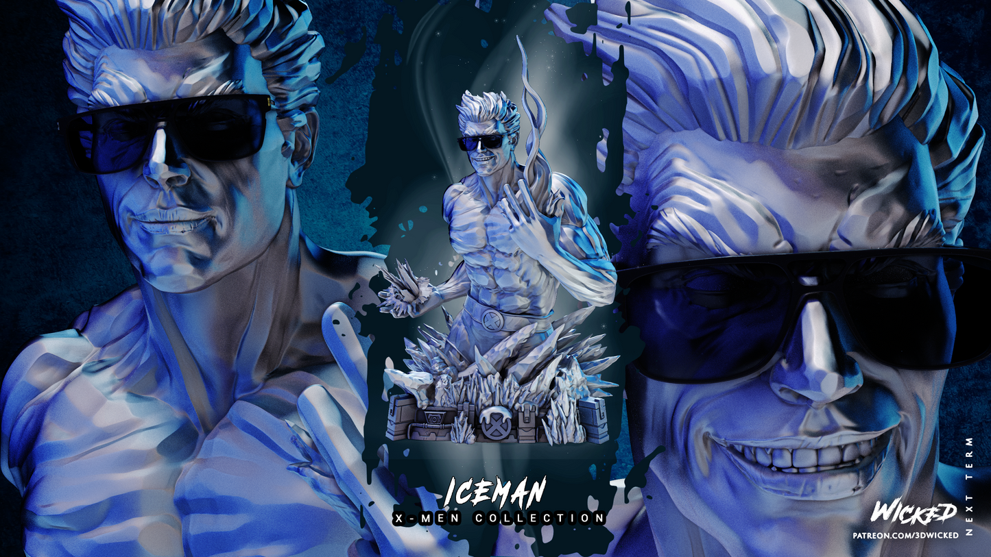 Iceman - Bust by Wicked3D FAN ART