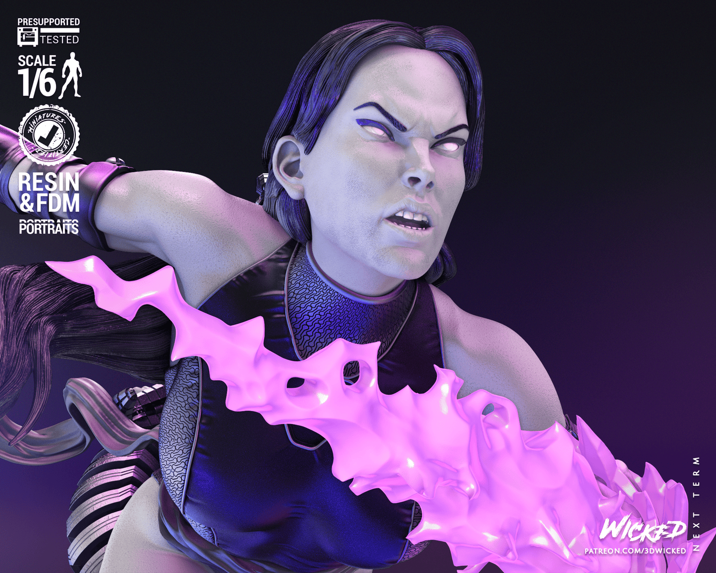 Psylocke by Wicked3D FAN ART