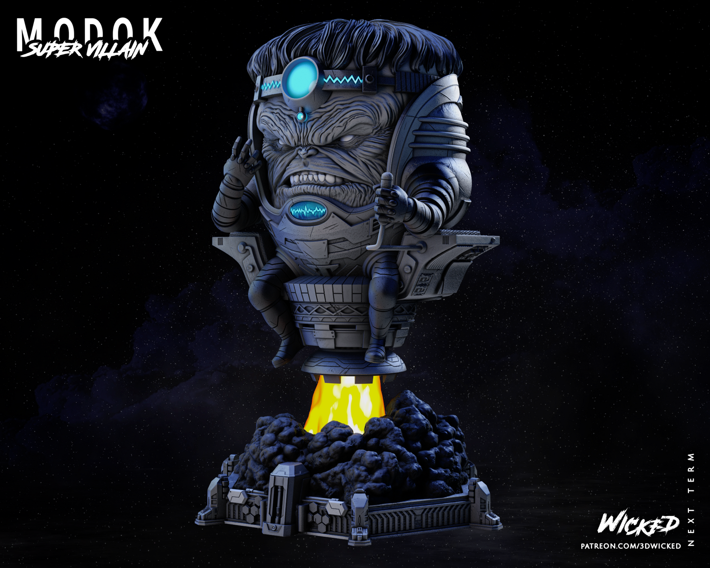 M.O.D.O.K by Wicked3D FAN ART