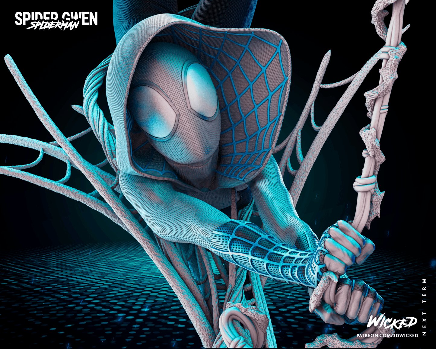 Spider Gwen - Spiderman - Spiderverse by Wicked3D FAN ART