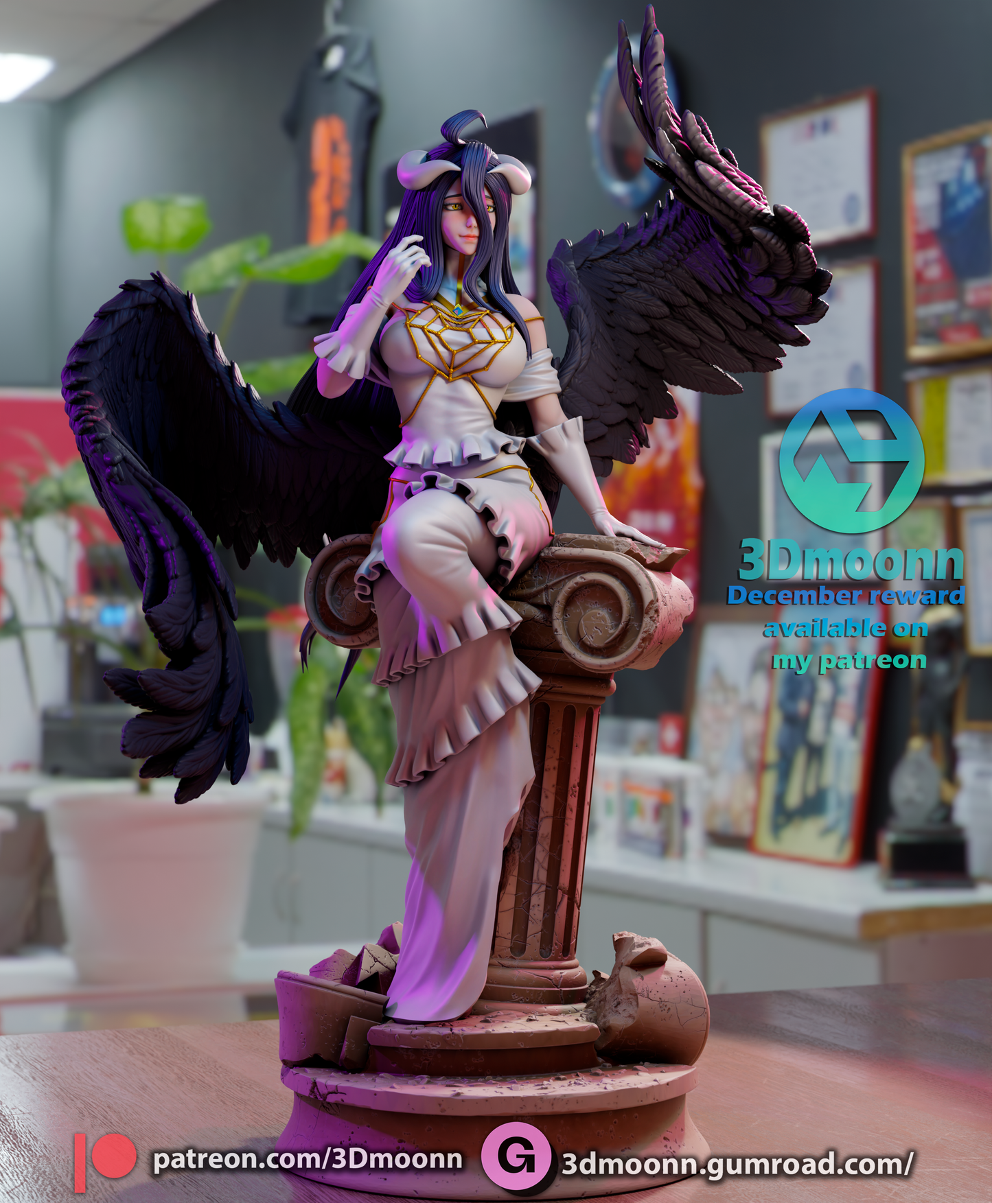 Albedo - Overlord by 3DMoonn Studios FAN ART