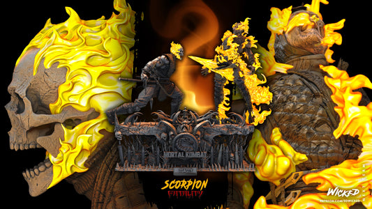 Scorpion vs Subzero - Mortal Kombat Diorama by Wicked3D FAN ART