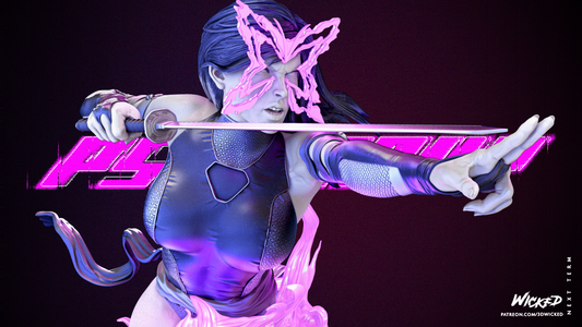 Psylocke - Bust by Wicked3D FAN ART