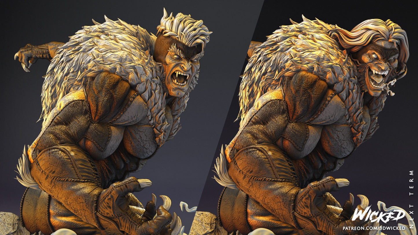 Sabretooth - Bust by Wicked3D FAN ART