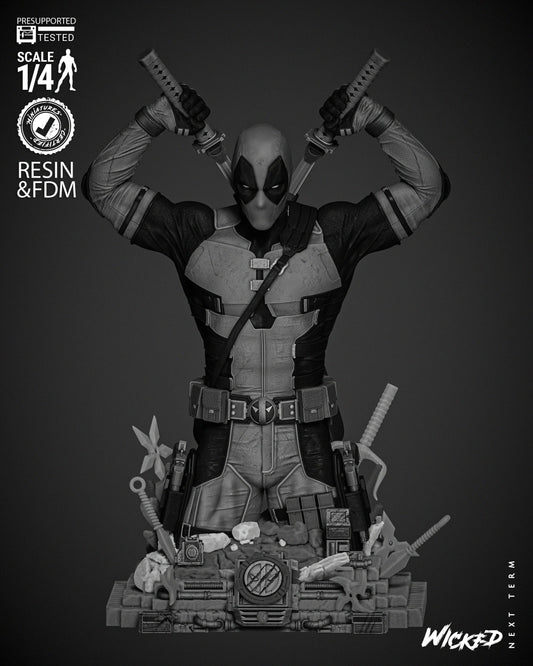 Deadpool - Bust by Wicked3D FAN ART