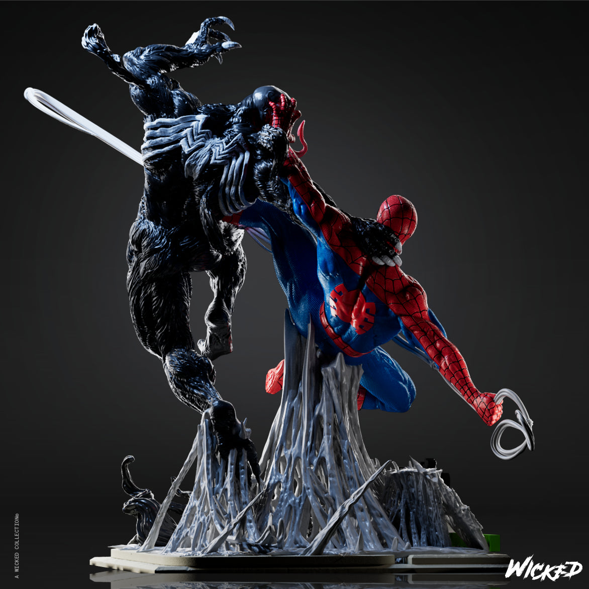 Venom vs Spiderman v2 Diorama by Wicked3D FAN ART