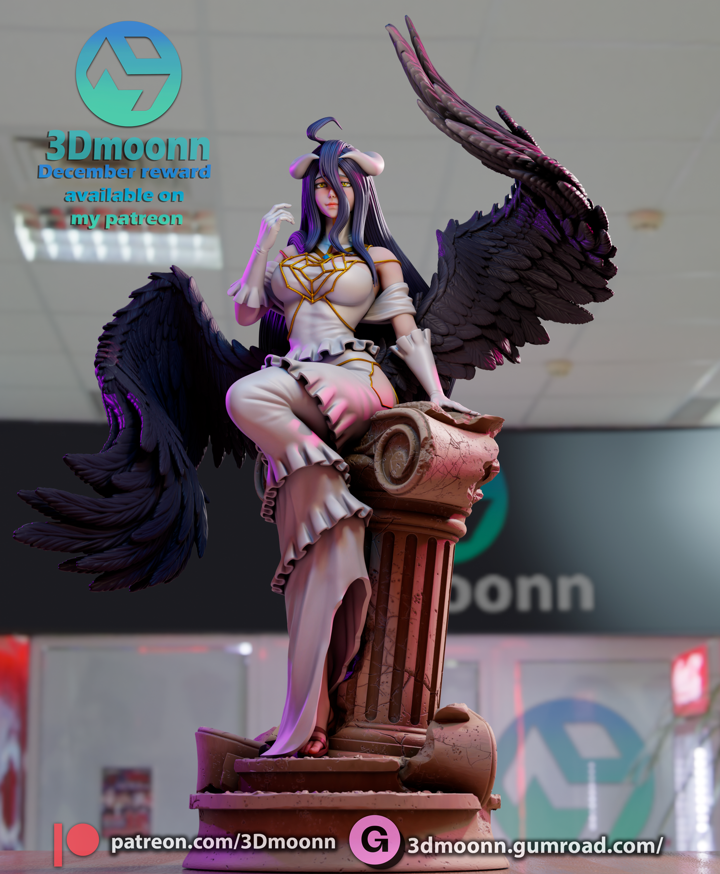 Albedo - Overlord by 3DMoonn Studios FAN ART