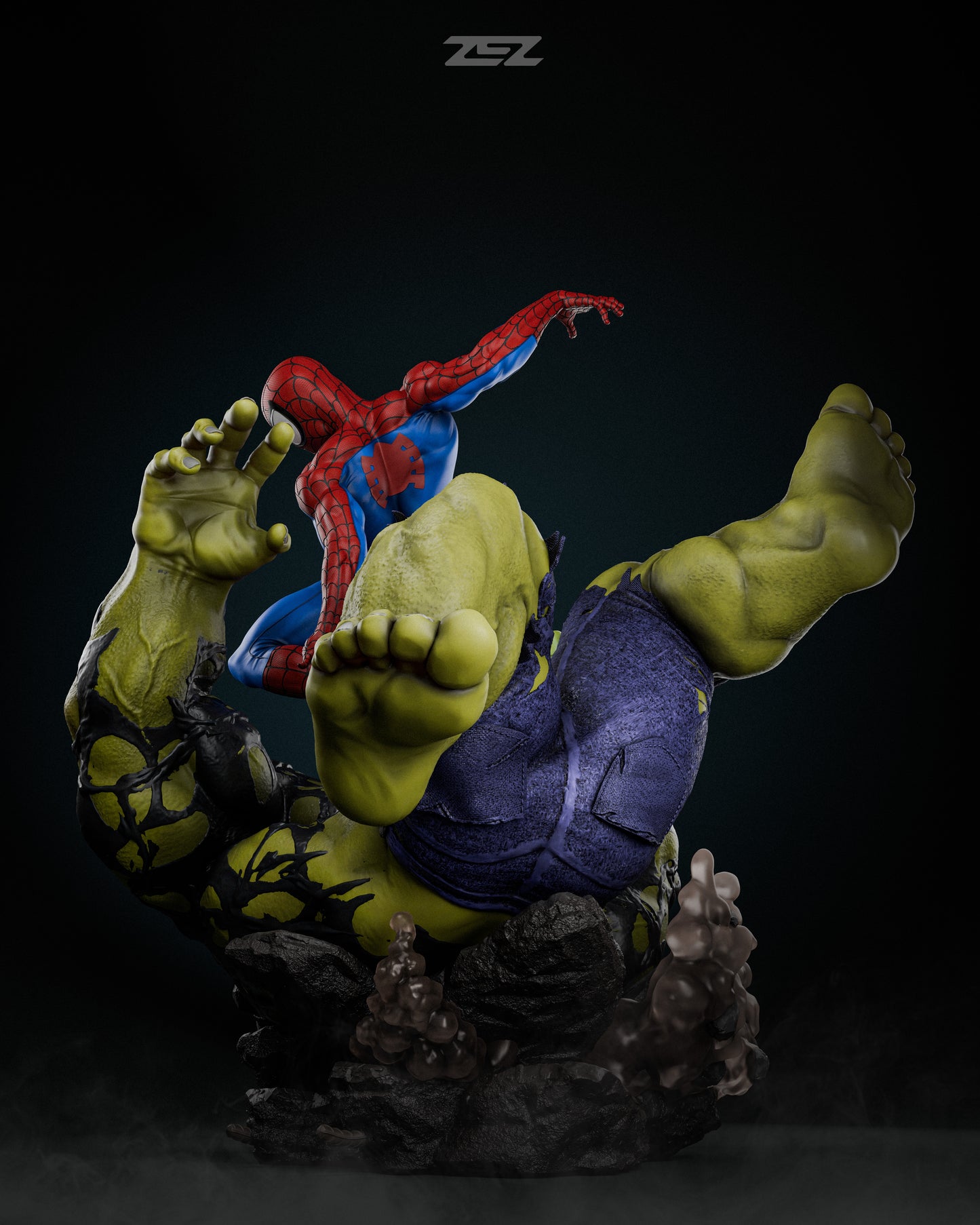 Spiderman vs Venom HULK by ZEZ Studios FAN ART