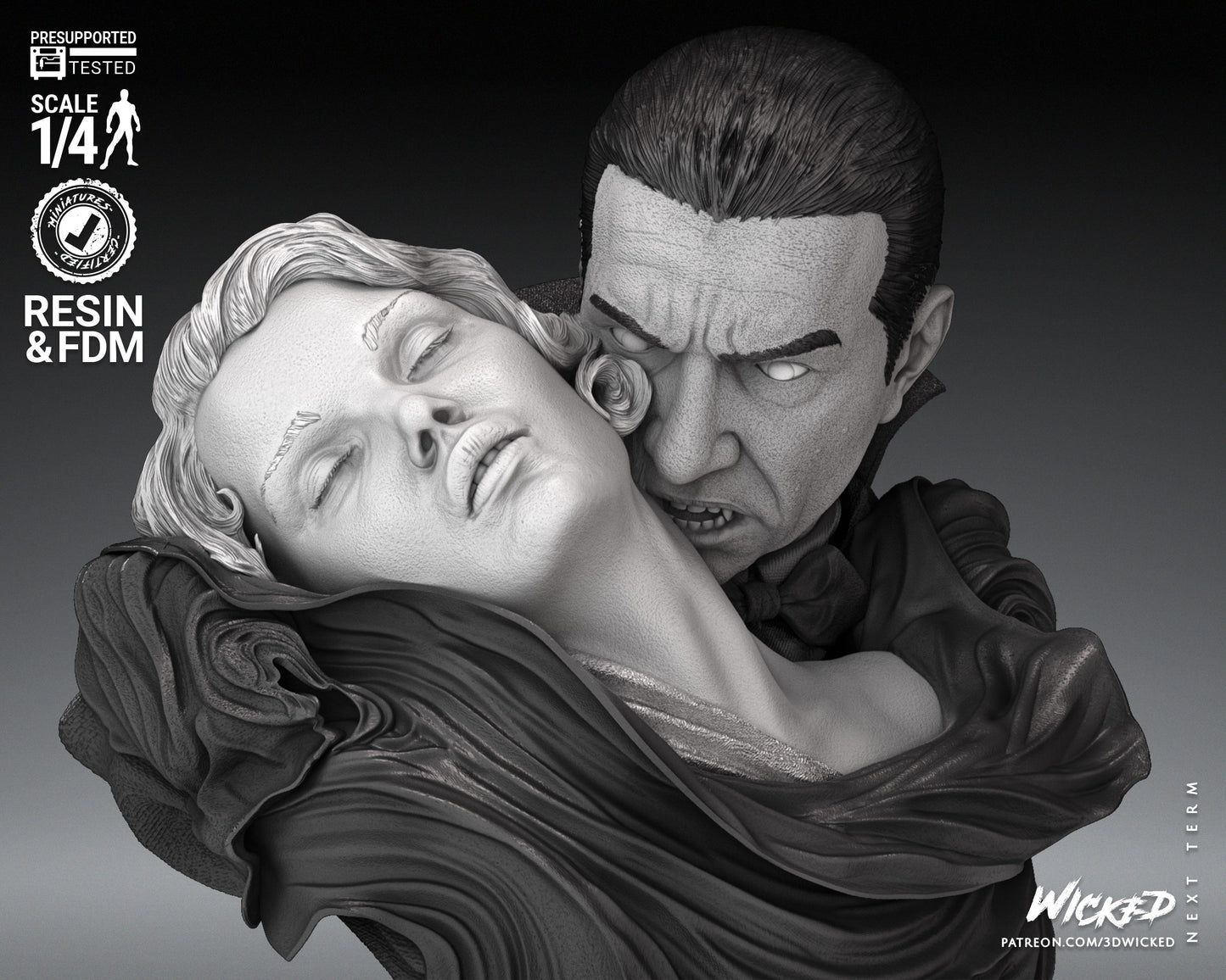 Dracula - Bust by Wicked3D FAN ART