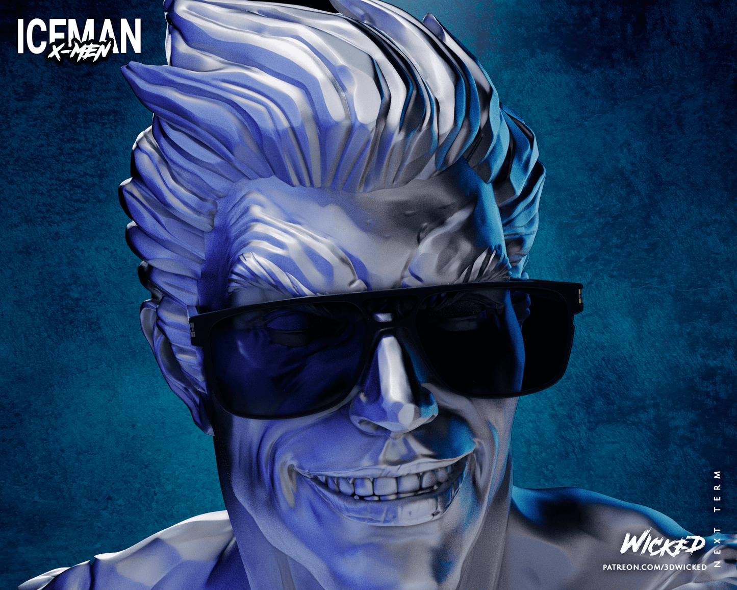 Iceman - Bust by Wicked3D FAN ART