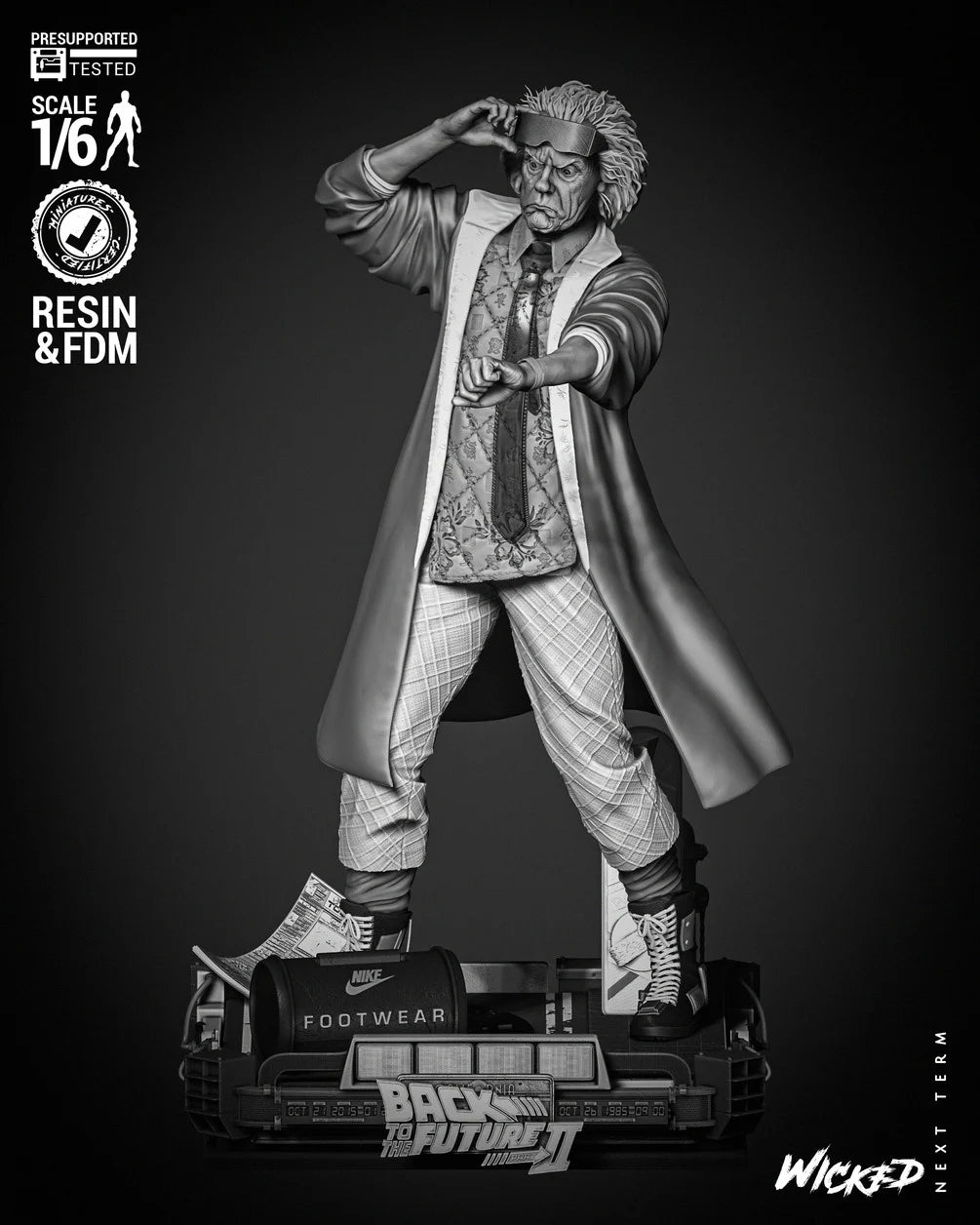 Dr Emmett Brown by Wicked3D FAN ART