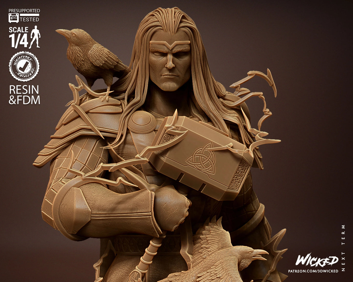 Thor - Bust by Wicked3D FAN ART