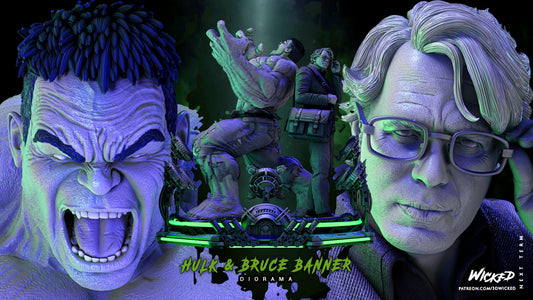 Incredible Hulk - Bruce Banner - Diorama by Wicked3D FAN ART