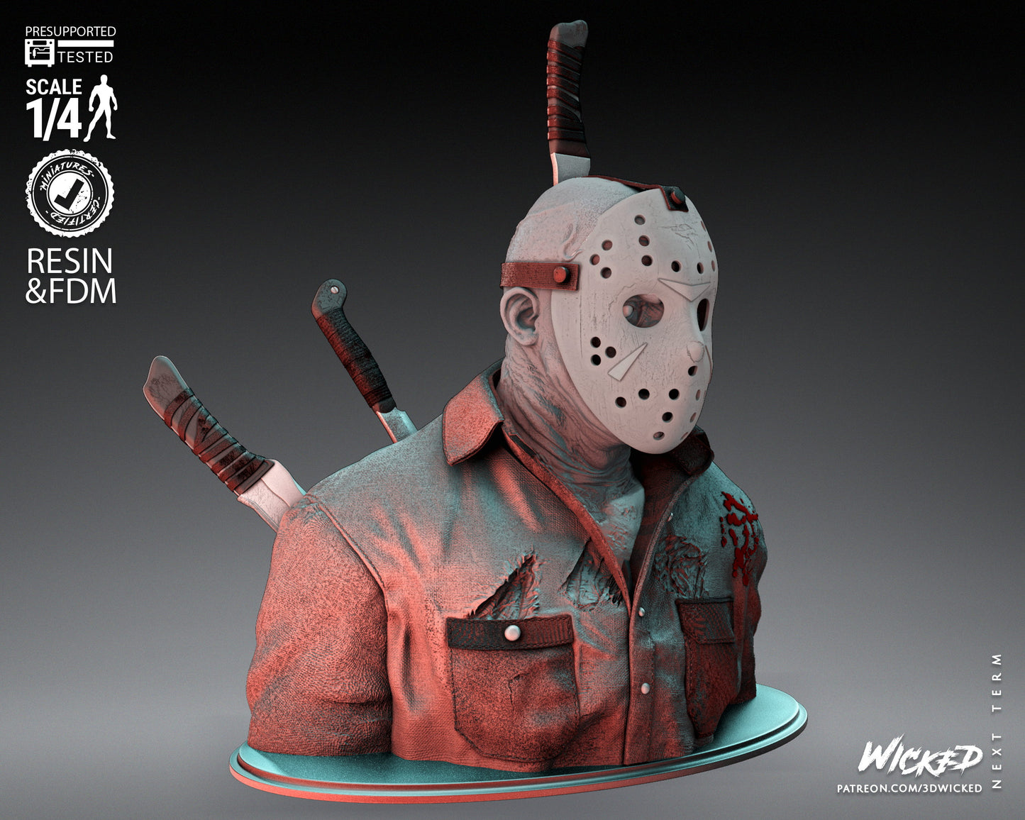 Jason Voorhees - Friday the 13th - Bust by Wicked3D FAN ART