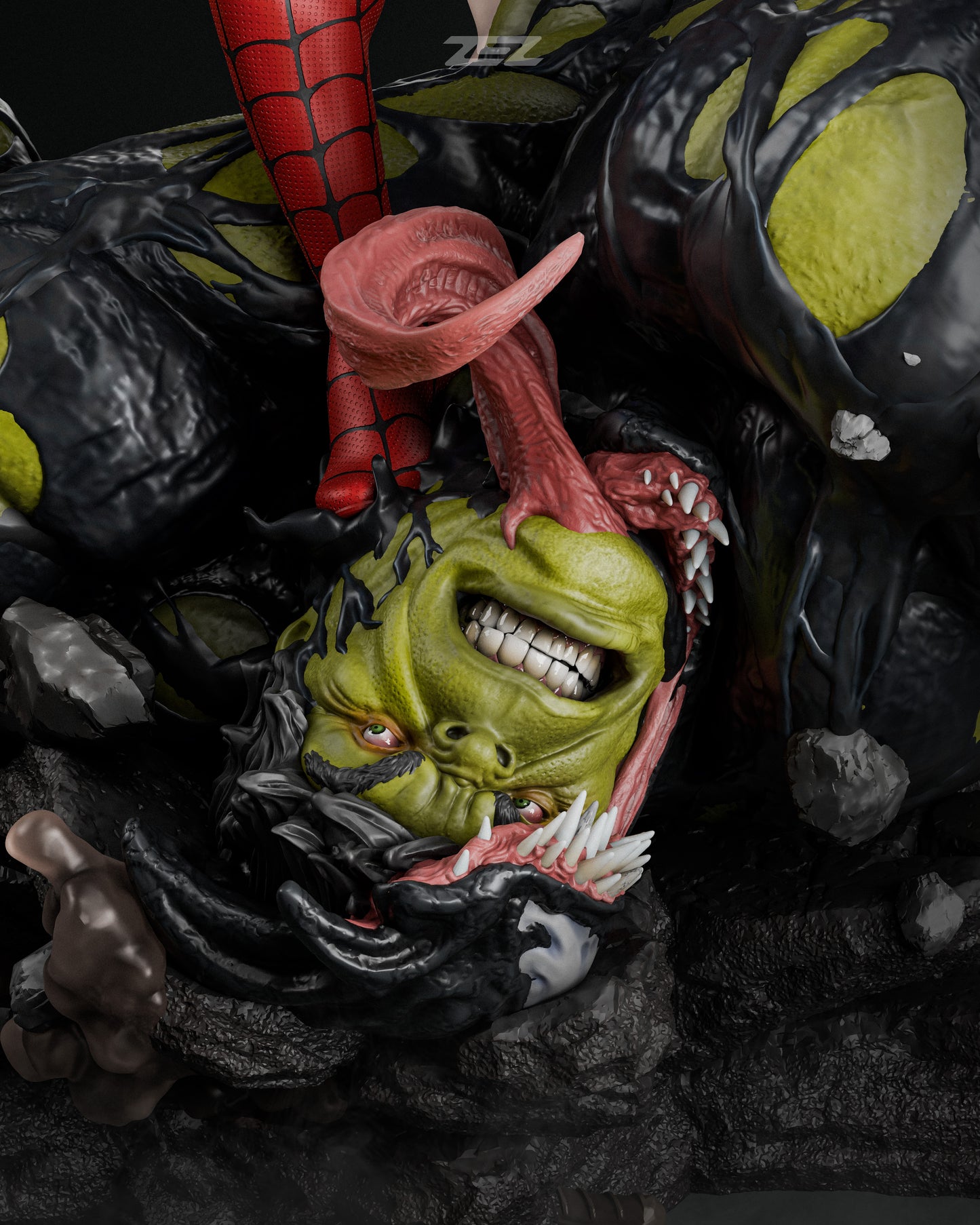 Spiderman vs Venom HULK by ZEZ Studios FAN ART