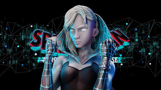 Spider Gwen - Spiderman - Across the Spiderverse - Bust by Wicked3D FAN ART