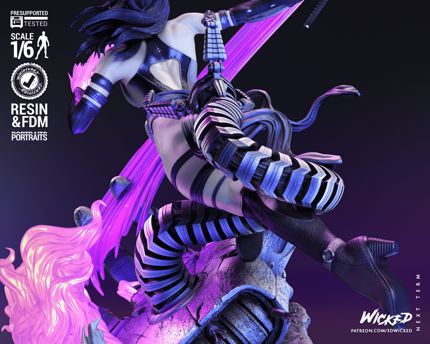 Psylocke by Wicked3D FAN ART