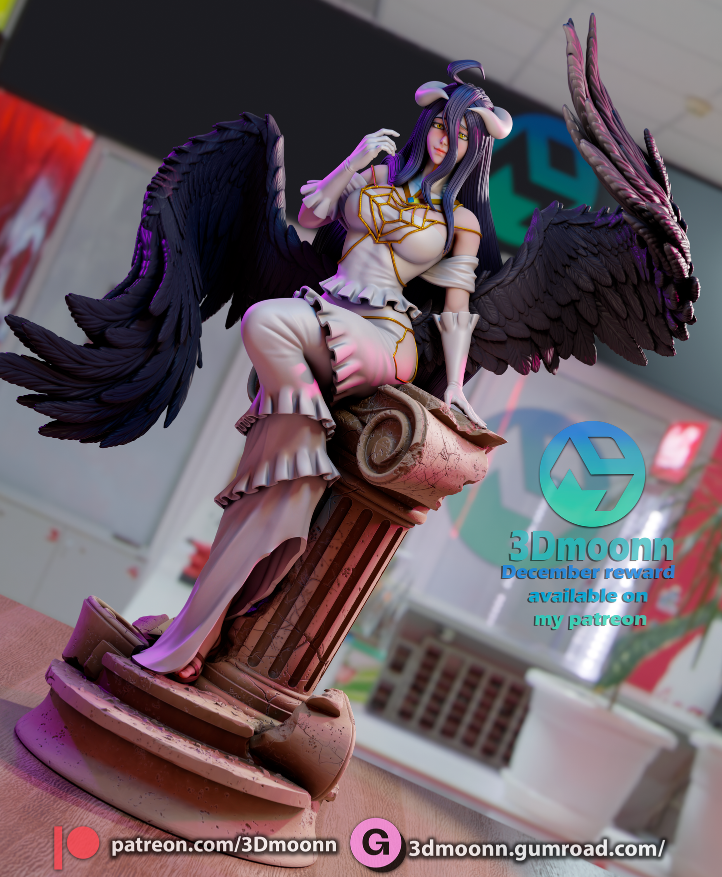 Albedo - Overlord by 3DMoonn Studios FAN ART