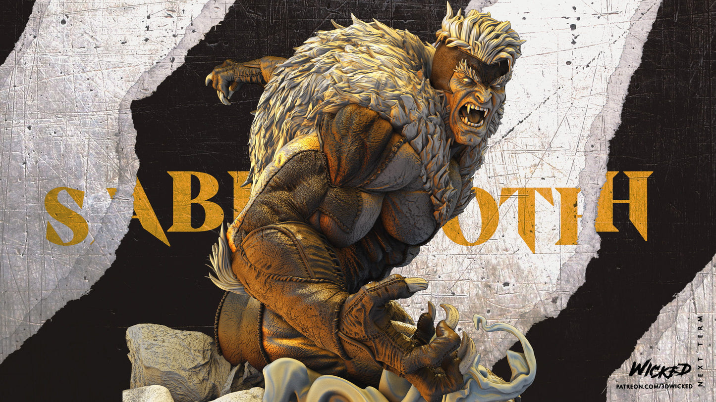 Sabretooth - Bust by Wicked3D FAN ART