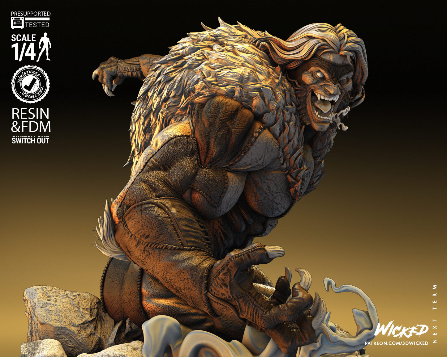 Sabretooth - Bust by Wicked3D FAN ART