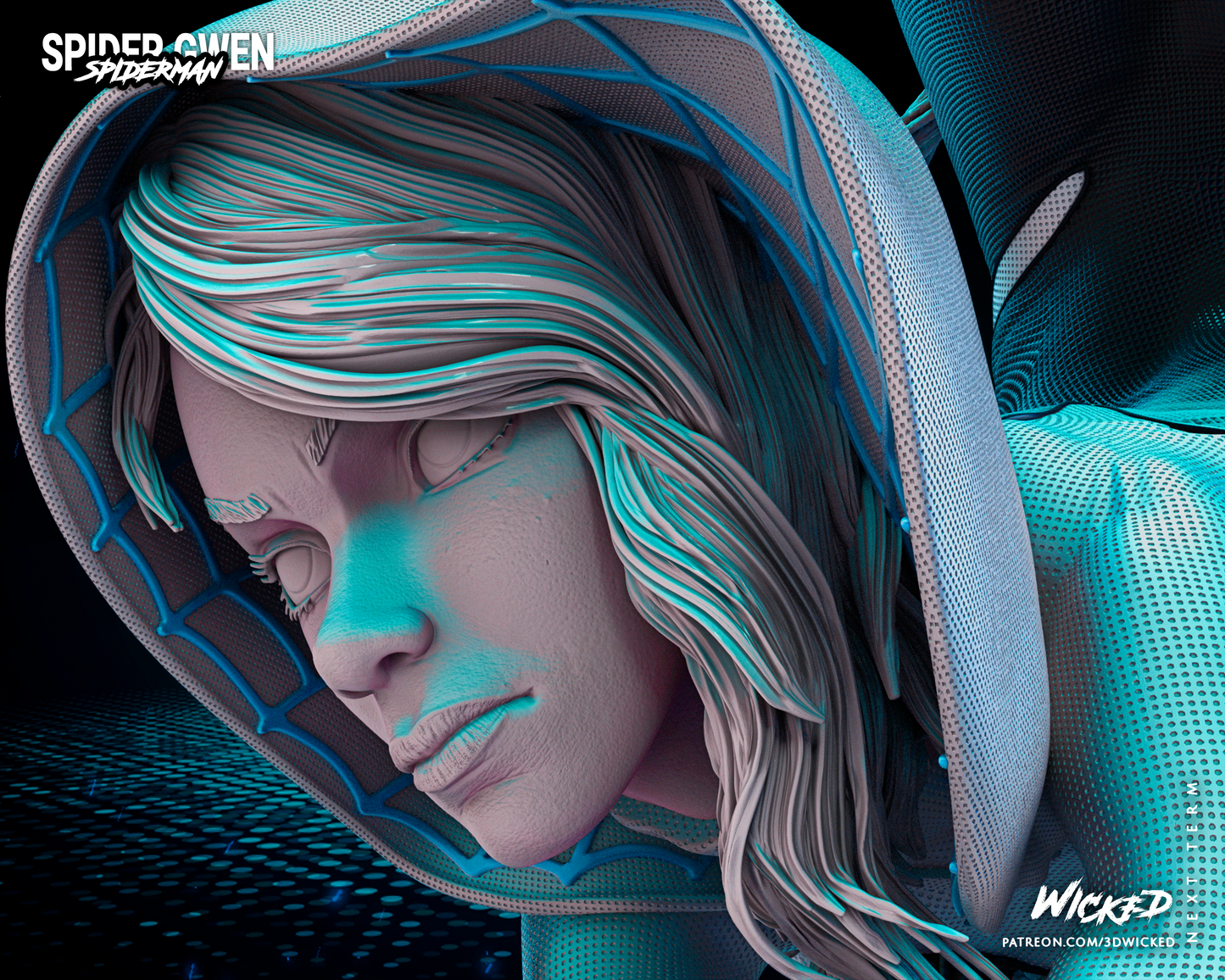 Spider Gwen - Spiderman - Spiderverse by Wicked3D FAN ART