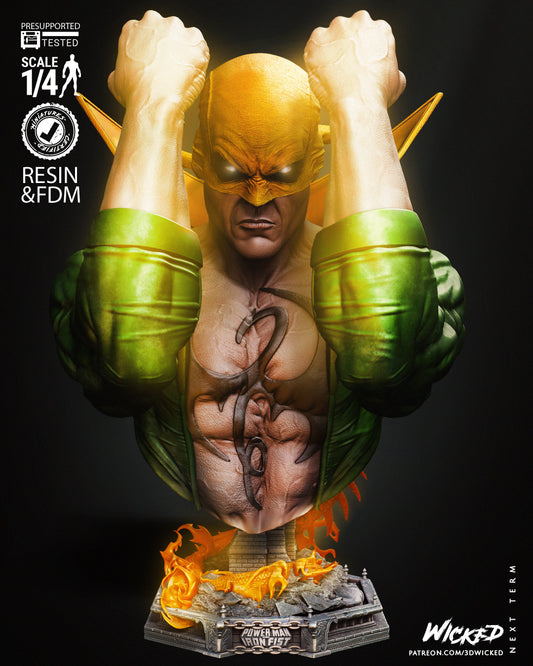 Iron Fist - Bust by Wicked3D FAN ART