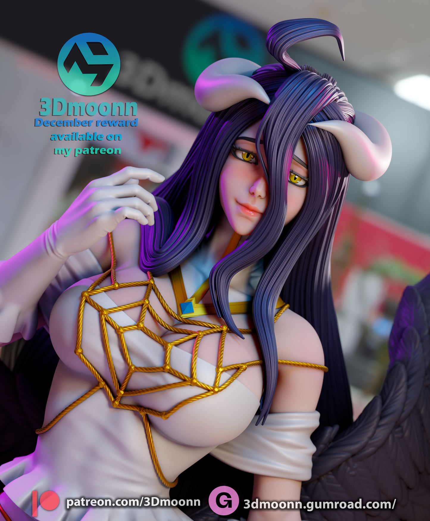 Albedo - Overlord by 3DMoonn Studios FAN ART