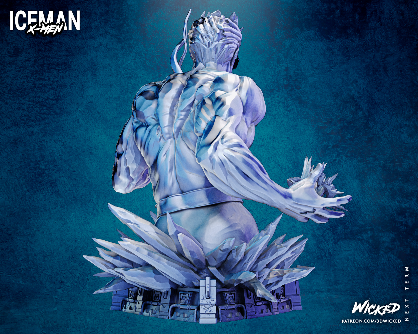 Iceman - Bust by Wicked3D FAN ART